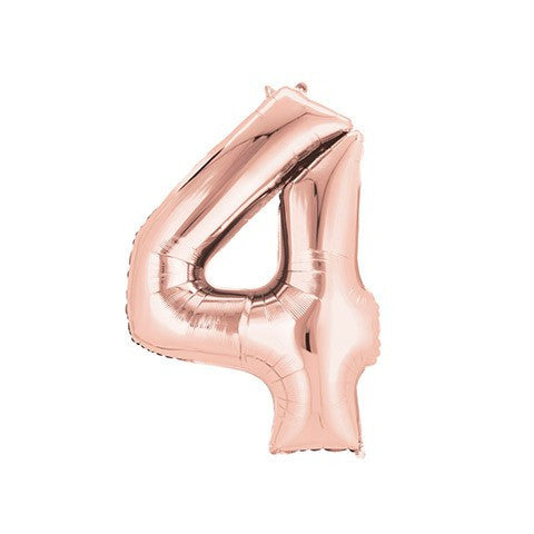 Globo foil 4 XL rosa dorado Premium