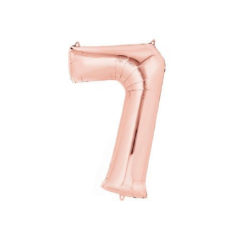 Globo foil 7 XL rosa dorado Premium