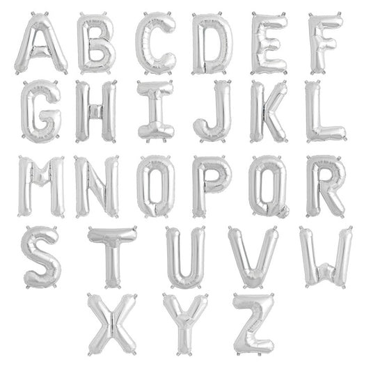 Globo letra Foil plata pequeño