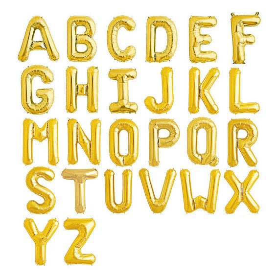 Globo letra Foil oro pequeño