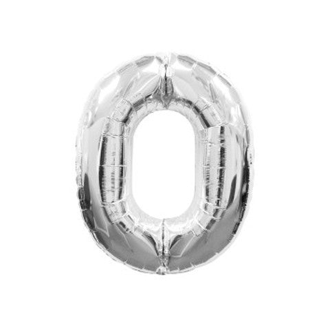 Globo Foil 0 XL plata - La Fiesta de Olivia