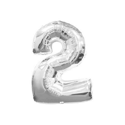 Globo Foil 2 XL plata - La Fiesta de Olivia