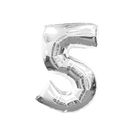 Globo Foil 5 XL plata - La Fiesta de Olivia