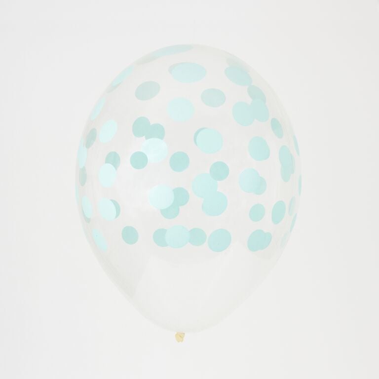 Globos transparentes lunares verde Mint / 5 uds. - La Fiesta de Olivia - 1