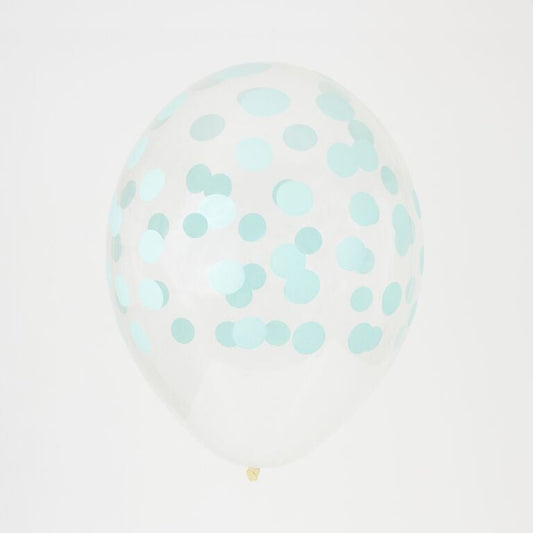 Globos transparentes lunares verde Mint / 5 uds. - La Fiesta de Olivia - 1