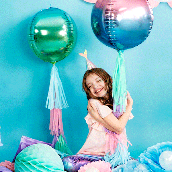 Gorrito sirena iridiscente / 6 uds.