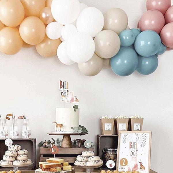 Globos ECO rosa viejo mate / 10 uds.