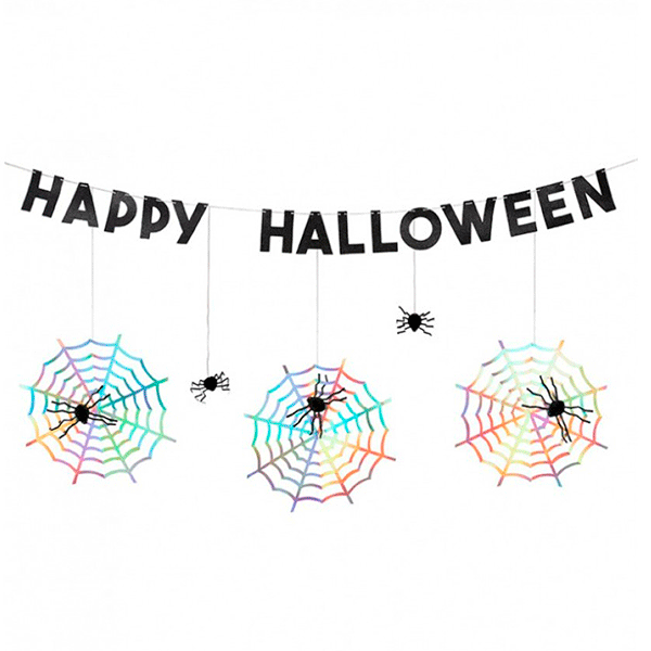 Guirnalda Happy Halloween iridiscente