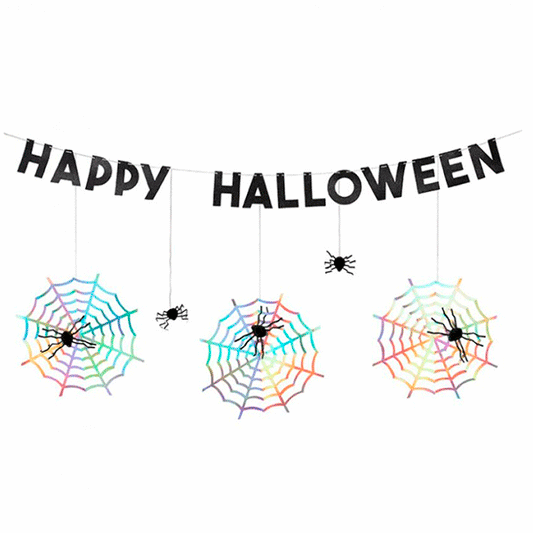 Guirnalda Happy Halloween iridiscente
