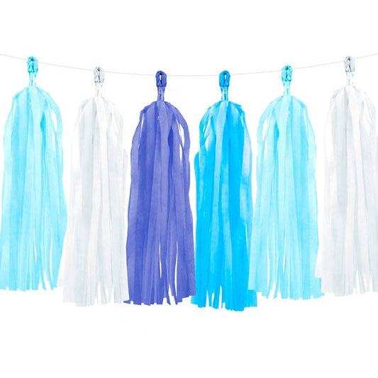 Guirnalda Tassel azul