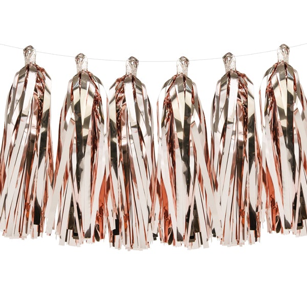 Guirnalda Tassel Oro rosa brillo