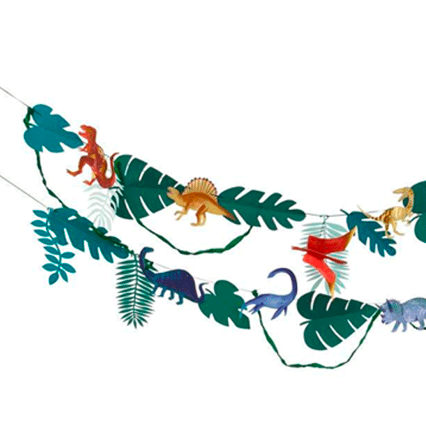 Guirnalda dinosaurio vintage