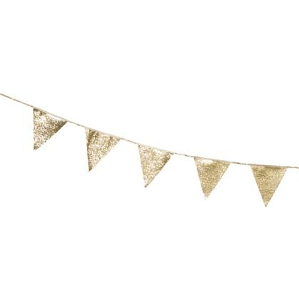 Guirnalda de tela Glitter dorado Chic