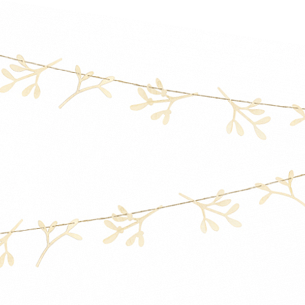 Guirnalda de madera muerdago