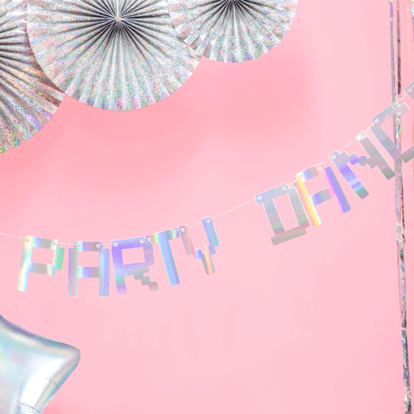 Guirnalda Party Dance iridiscente