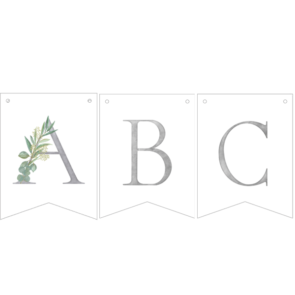 Guirnalda banderines letras Olivo