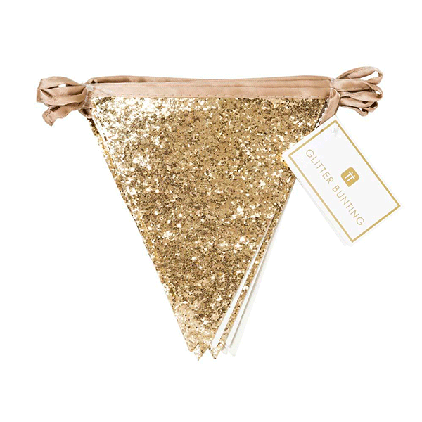 Guirnalda de tela Glitter dorado Chic