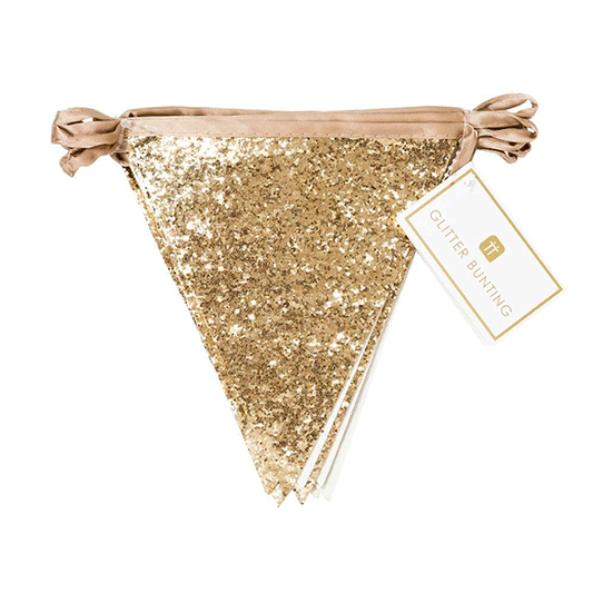 Guirnalda de tela Glitter dorado Chic