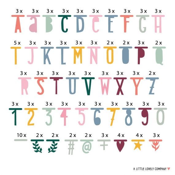 Guirnalda letras boho