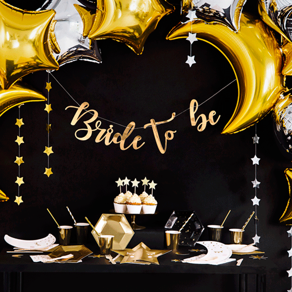 Guirnalda estrellas foil  plata