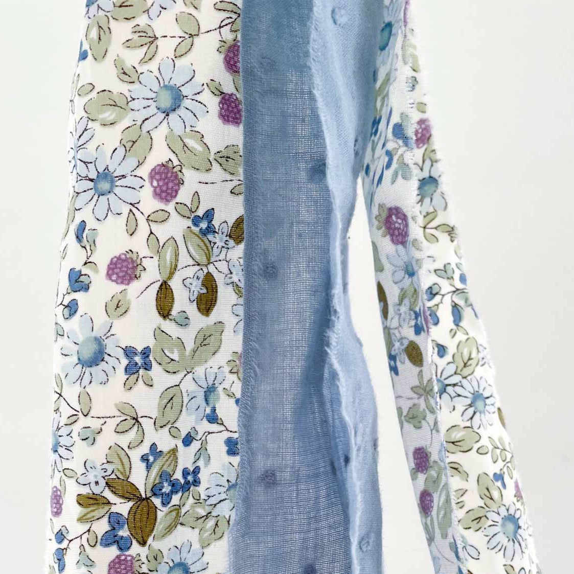 Kit DIY Globo L decorado TELA Liberty Azul