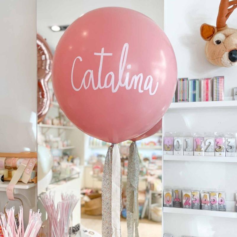 Globo Látex L hinchado telas y Lettering <br> (Sólo Barcelona)</br>