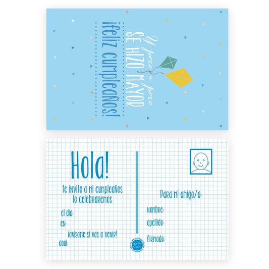 Invitación niño / 8 ud. - La Fiesta de Olivia - 3