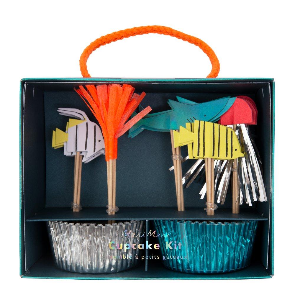 Cupcake kit fondo del mar