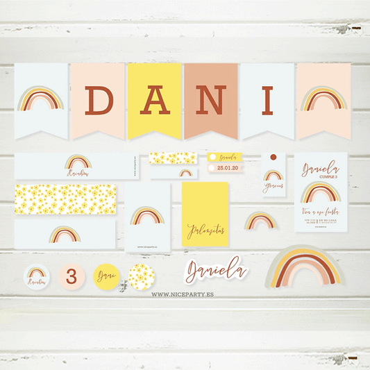 Pack imprimible Arcoíris Boho