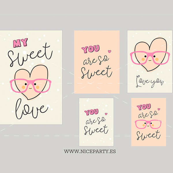 Pack imprimible Sweet Love