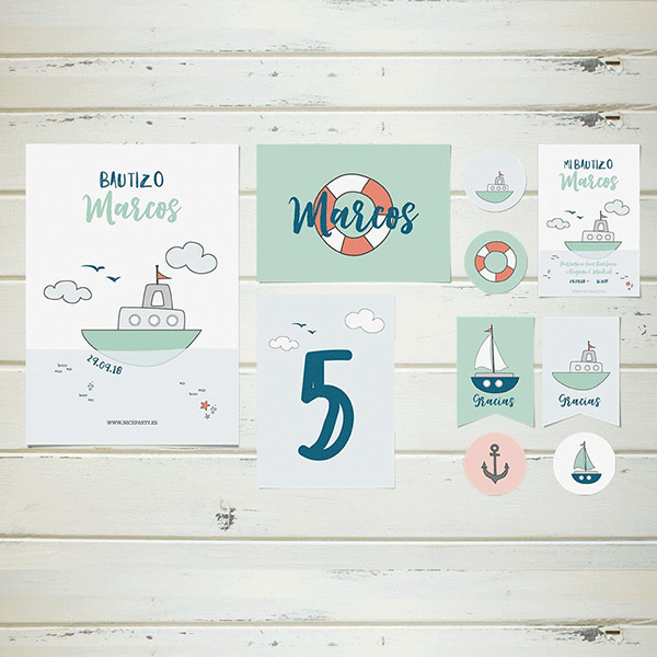 Pack imprimible barco