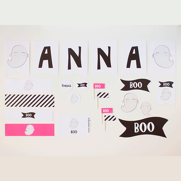 Pack imprimible Boo party