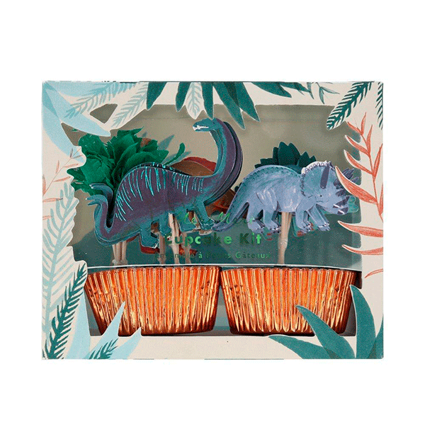 Cupcake kit Dinosaurio Vintage / 24 uds.
