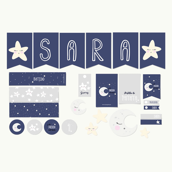 Pack imprimible To the moon and back