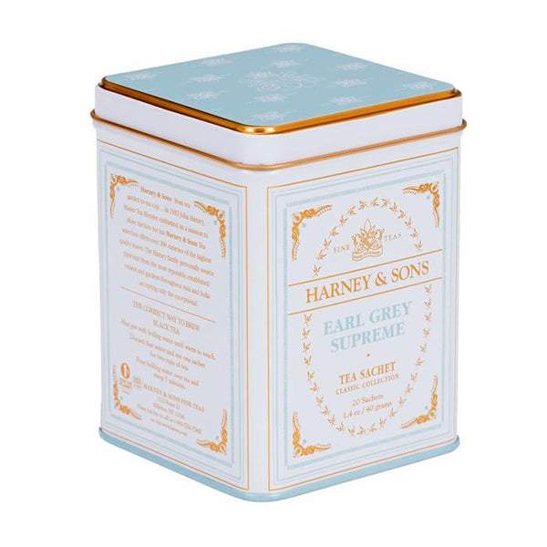 Lata de té Earl Grey Supreme Harney & Sons / 20 uds.