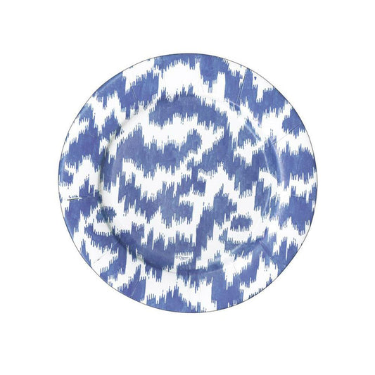 Platos postre estampado azul Moiré / 8 uds.