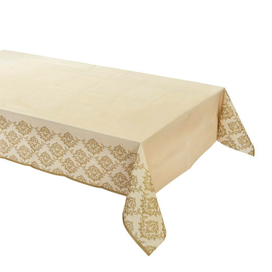 Mantel papel adamascado dorado