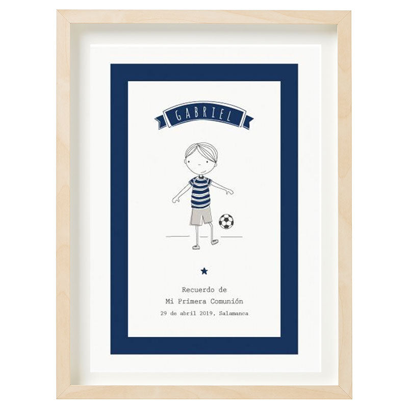 Imprimible lámina personalizada niño feliz