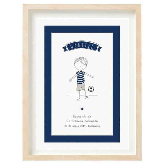 Imprimible lámina personalizada niño feliz