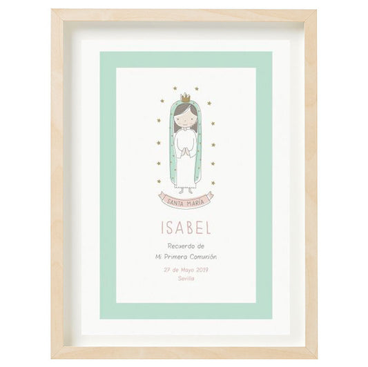 Imprimible lámina personalizada virgencita