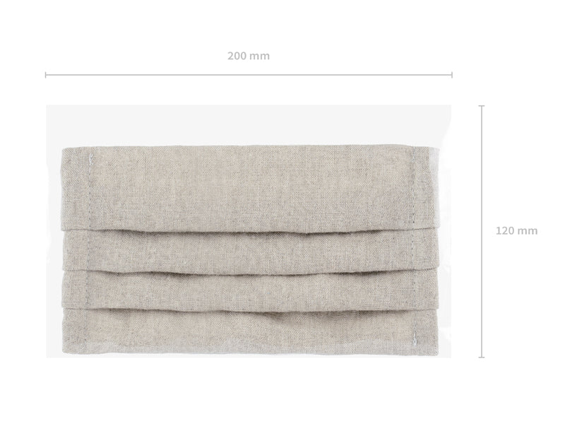 Mascarilla 100%  lino piedra adulto re-utilizable