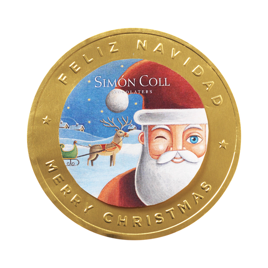 Medallón de chocolate Papá Noel
