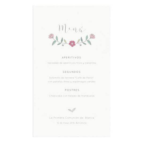 Menú personalizado Jardín