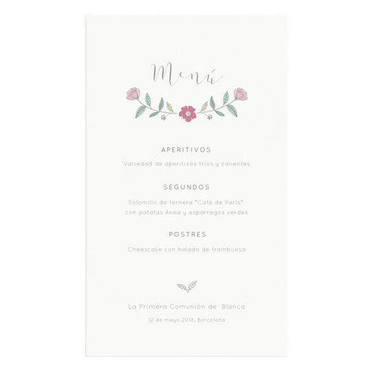 Menú personalizado Jardín