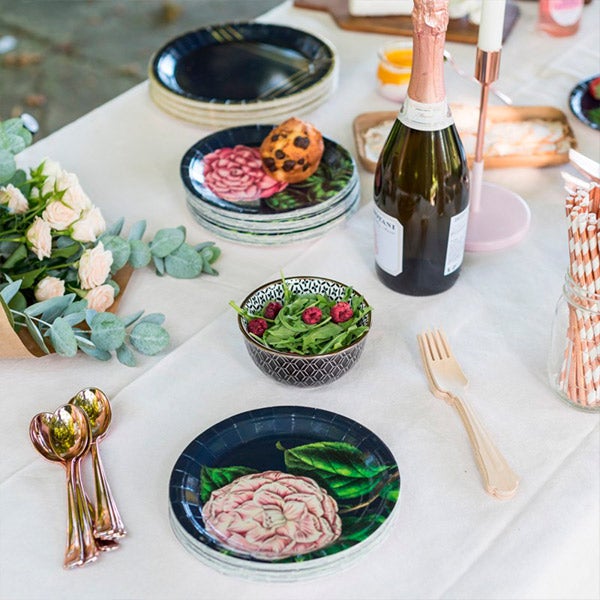 Plato postre camelia clara / 8 uds.