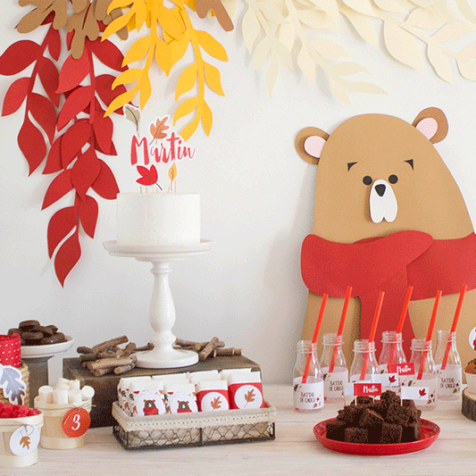 Pack imprimible Oso otoñal