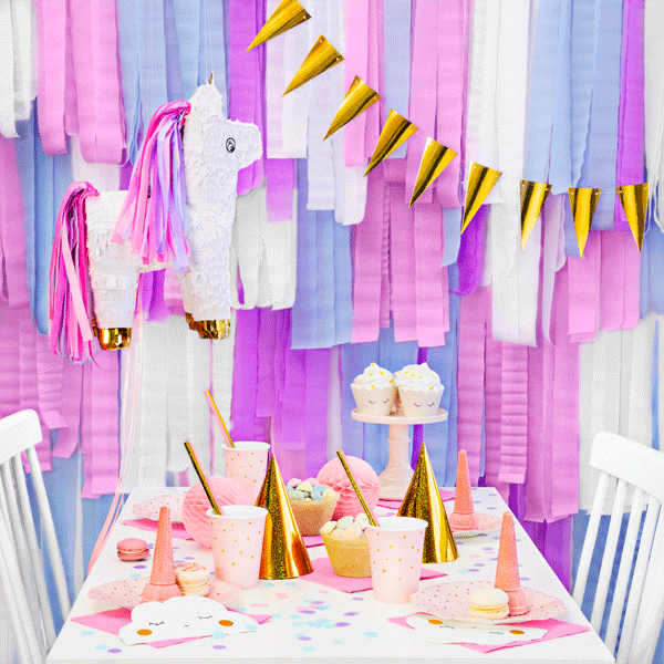 Piñata unicornio lila pequeña