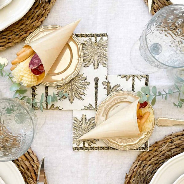 Servilletas Gold Palms Lunch / 15 uds.