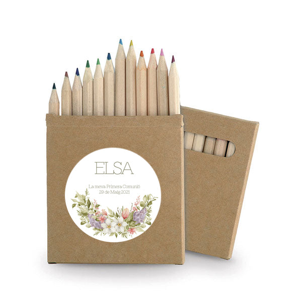 Cajita de lápices personalizada Spring / 6 uds.