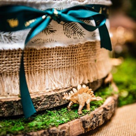 Mini dinosaurios dorado / 5 uds.